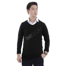 SWEATER ARIEL Sweater Rajut Pria Vneck Ariel Hitam