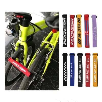 KARABINER Velcro Tali Strap Pengikat Roda Sepeda Lipat Kuning Tua 2 strap_tali_sepeda_bike_to_work_bt0