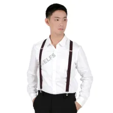 SUSPENDER Aksesoris Pria Suspender 2CM Polos Coklat Tua