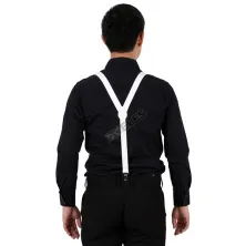 SUSPENDER Aksesoris Pria Suspender 2CM Polos Putih