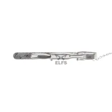 PENJEPIT DASI Aksesoris Pria Penjepit Klip Dasi Tie Clip Necktie 3Stripe Silver