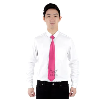 DASI BESAR Dasi Kantor Pria Polos 7cm Pink Elektrik 3 tieb_simple_pe_2