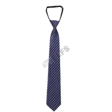 DASI INSTANT Elfs  Dasi Pria Kantor Resleting Motif Instan Otomatis Wedding Formal Tie Biru Dongker  Salur