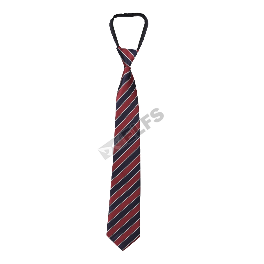 DASI INSTANT Elfs - Dasi Pria Kantor Resleting Motif Instan Otomatis Wedding Formal Tie Marun 1 ties_resleting_salur_mo0