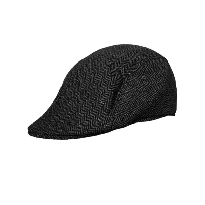 TOPI PELUKIS Flatcap Wool Premium Painiter Hat Topi Pelukis Pria Dewasa Seniman Import Hitam SLS02 1 to1_flatcap_wool_sls02_hx0