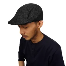 TOPI PELUKIS Flatcap Wool Premium Painiter Hat Topi Pelukis Pria Dewasa Seniman Import Hitam SLS02