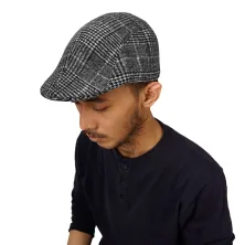 TOPI PELUKIS Flatcap Wool Premium Painiter Hat Topi Pelukis Pria Dewasa Seniman Import Abu Tua TRN03