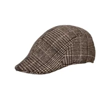 TOPI PELUKIS Flatcap Wool Premium Painiter Hat Topi Pelukis Pria Dewasa Seniman Import Coklat Muda TRN03