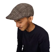 TOPI PELUKIS Flatcap Wool Premium Painiter Hat Topi Pelukis Pria Dewasa Seniman Import Coklat Muda TRN03