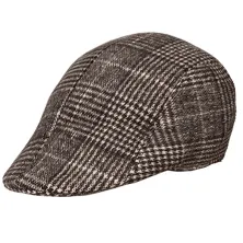 TOPI PELUKIS Flatcap Wool Premium Painiter Hat Topi Pelukis Pria Dewasa Seniman Import Coklat Tua TRN03