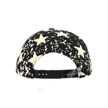 TOPI LED/GLOW Topi Glow in the Dark Blue Fluoreschent Fullprint Nono Hitam