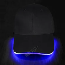 TOPI LED/GLOW Topi Lampu LED Flash Light Club Party Biru Tua