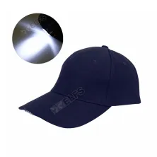 TOPI LED/GLOW Topi Lampu LED Torch Outdoor Hiking Polos Biru Dongker