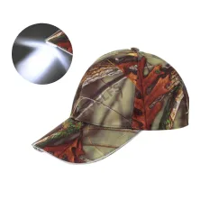 TOPI LED/GLOW Topi Lampu LED Torch Outdoor Hiking Camouflage Coklat Tua