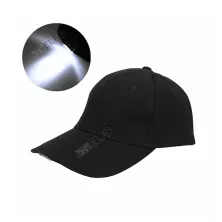 TOPI LED/GLOW Topi Lampu LED Torch Outdoor Hiking Polos Hitam