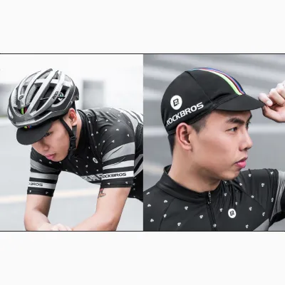 TOPI RIMBA / MANCING Elfs - Topi Sepeda Rockbros Cycling Cap Breathable Quick Dry Bike To Work Hitam 11 2 to1_sepeda_garis_hx1