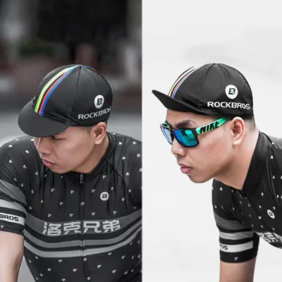 TOPI RIMBA / MANCING Elfs - Topi Sepeda Rockbros Cycling Cap Breathable Quick Dry Bike To Work Hitam 11 3 to1_sepeda_garis_hx2