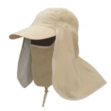 TOPI RIMBA / MANCING Elfs  Topi Mancing anti UV Masker Jepang Outdoor Hat Khaki