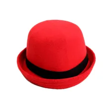 TOPI BOWLER Topi Fedora Bowler Caplin Merah Cabe