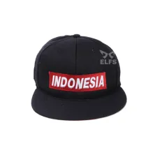 SNAPBACK MOTIF Topi Snapback Pria Simple Indonesia Canvas Drill Hitam