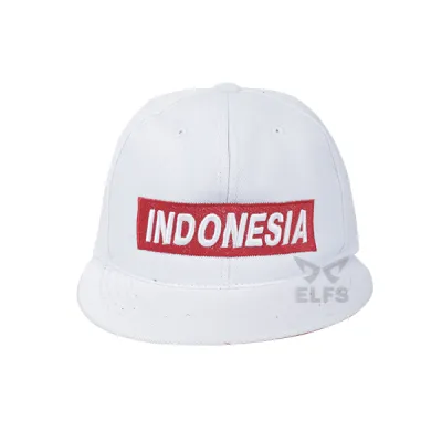 SNAPBACK MOTIF Topi Snapback Pria Simple Indonesia Canvas Drill Putih 2 to2_simple_indonesia_px_1