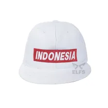 SNAPBACK MOTIF Topi Snapback Pria Simple Indonesia Canvas Drill Putih