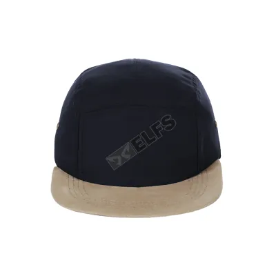 SNAPBACK POLOS Topi Snapback 5 Panel Twill Kombinasi Suede Biru Dongker 2 to2_topi_twill_5_panel_kombinasi_bd_1