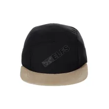 SNAPBACK POLOS Topi Snapback 5 Panel Twill Kombinasi Suede Hitam