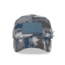 TOPI KOMANDO Topi Velcro Tactical Cap Ripstop Army Pattern Biru Muda