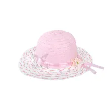 TOPI ANAK Topi Pantai Anak Perempuan Rumbai Pink Muda