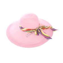 TOPI PANTAI WANITA Topi Pantai Wanita Big Pink Muda