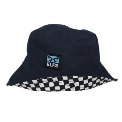 TOPI FEDORA / BUCKET TOPI BUCKET HAT REVERSIBLE CATUR BIRU DONGKER 3 to2b_buckethat_reverseable_catur_bd1