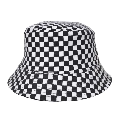 TOPI FEDORA / BUCKET TOPI BUCKET HAT REVERSIBLE CATUR BIRU DONGKER 4 to2b_buckethat_reverseable_catur_bd2