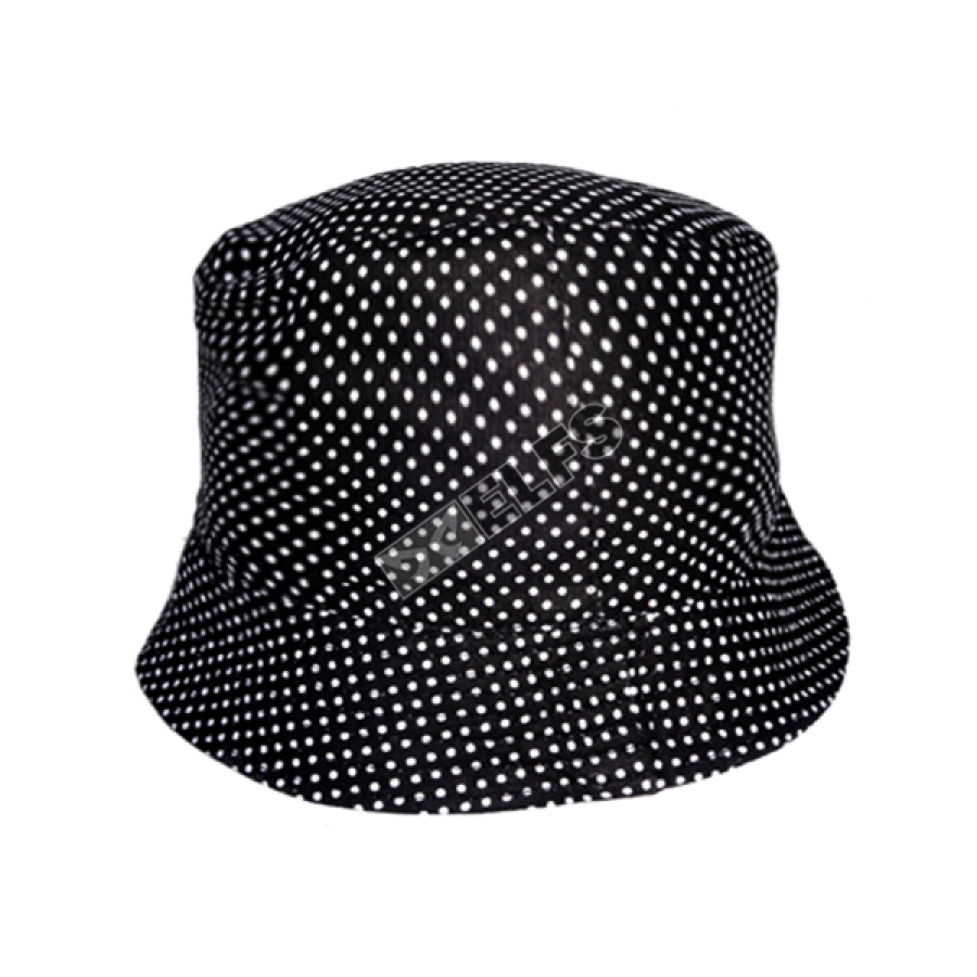 TOPI FEDORA / BUCKET Topi Bucket Hat Reversible Polkadot Hitam 1 to2b_buckethat_reversible_polkadot_hx_0