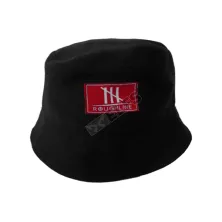 TOPI FEDORA / BUCKET Topi Bucket Hat Reversible Polkadot Hitam