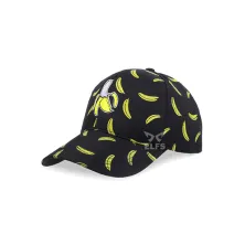 BASEBALL MOTIF Unisex Topi Baseball Twill Bordir Banana Hitam