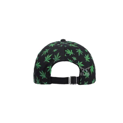 BASEBALL MOTIF Unisex Topi Baseball Twill Bordir Marijuana Hitam 3 to3_baseball_cap_bordir_marijuana_hx_2