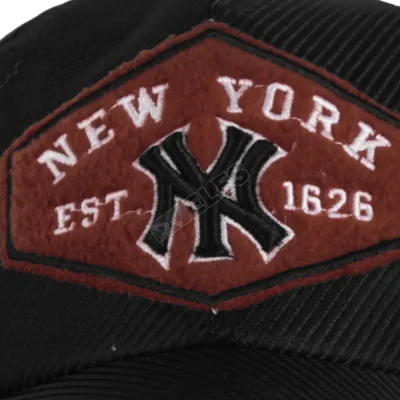 BASEBALL MOTIF Topi Baseball Bordir Texture Newyork HItam 3 to3_baseball_cap_bordir_newyork3