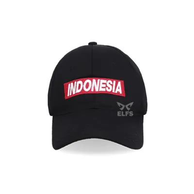 BASEBALL MOTIF Unisex Topi Baseball Twill Bordir Indonesia Hitam 1 to3_baseball_cap_indonesia_hx_0