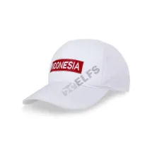 BASEBALL MOTIF Unisex Topi Baseball Twill Bordir Indonesia Putih