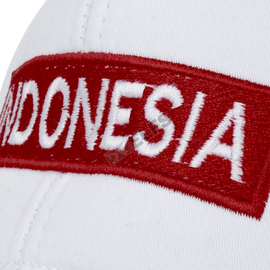 BASEBALL MOTIF Unisex Topi Baseball Twill Bordir Indonesia Putih 4 to3_baseball_cap_indonesia_px_03_copy