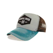 BASEBALL MOTIF Topi Baseball Bordir Wash Memphis Origin Toska