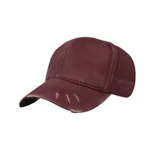 BASEBALL POLOS TWILL Topi Baseball Washed Ripped Vintage Cap Maroon