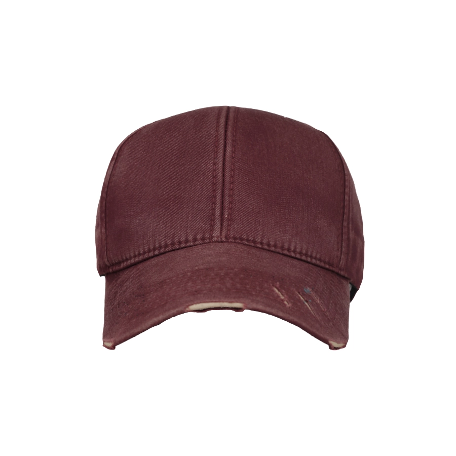 BASEBALL POLOS TWILL Topi Baseball Washed Ripped Vintage Cap Maroon 2 to3_baseball_ripped_washed_mo1