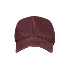 BASEBALL POLOS TWILL Topi Baseball Washed Ripped Vintage Cap Maroon