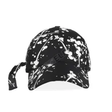 BASEBALL TALI PANJANG Unisex Topi Baseball Twill Panjang Belt Paint Putih Hitam