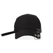 BASEBALL TALI PANJANG Topi Baseball Korea Long Strap Gdragon 3 Ring Hitam