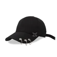 BASEBALL TALI PANJANG Topi Baseball Korea Long Strap Gdragon 3 Ring Hitam