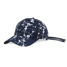 BASEBALL TALI PANJANG Unisex Topi Baseball Twill Panjang Fullcap Sablon Paint Putih Biru Dongker