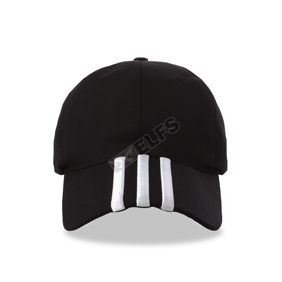 BASEBALL MOTIF Topi Baseball Twill Bordir 3 Stripe Hitam 1 to3_basic_twill_3_stripe_hx_00_copy